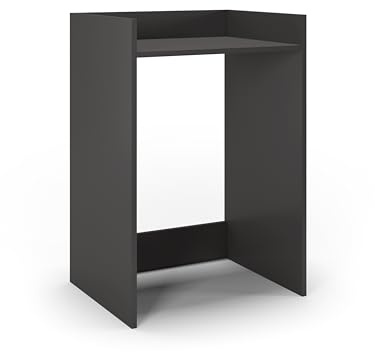 regalik Waschmaschinenschrank 90 x 65 x 54 cm, Dunkelgrau | Platzsparende Lösung für Bad und Waschraum, pflegeleichte Oberfläche, zusätzlicher Stauraum und geordnete Ablage