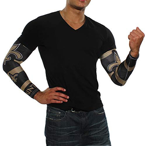 Little Earth Productions Jungen NFL Strong Arms Tattoo Sleeves Ärmel, Gold, 17-inch