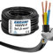 Cable de manguera de plástico redondo H05VV-F 3 x 1,5 mm² 3G1,5 (mm2) – Color: negro 5 m/10 m/15 m/20 m/25 m/30 m/35 m/40 m/45 m/50 m/55 m/60 m, etc. hasta 100 m en 5m seleccionables