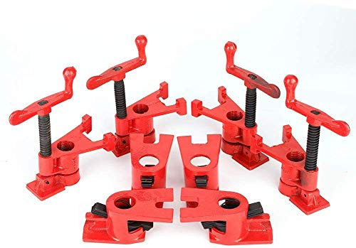 4 Pezzi Set Morsetti per Legno, Morsetti a Sgancio Rapido Clamp Wood Heavy Duty per Incollaggio del Legno e Perforazione Banco da Lavoro