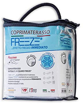 V.I.P. Very Important Matratzenauflage Freeze mit Gummizug an den Ecken, Jacquard, bi-elastisch, Einzelbett, 90 x 200 cm