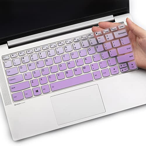 Tastaturabdeckung für Lenovo Ideapad Flex 5 5G 14 Zoll | IdeaPad Lenvo Idepad S540 Yoga 14s Laptop Schutzzubehör Skin GradualPurple