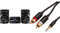 Panasonic SC-UX100E-K Black 300W Mini Hi-Fi System with Bluetooth, USB, CD Player, FM Radio, Manual EQ & Amazon Basics 3.5mm to 2-Male RCA Adapter Cable - 2.4m / 8 Feet