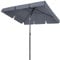 LIFERUN Parasol 200 x 125 cm, Parasol de Jardin Exterieur, Protection Solaire UPF 50+, Inclinable dans les 2 sens, pour Jardin, Balcon, Terrasse, Patio, sans Base, 180g/m², Hauteur Réglable