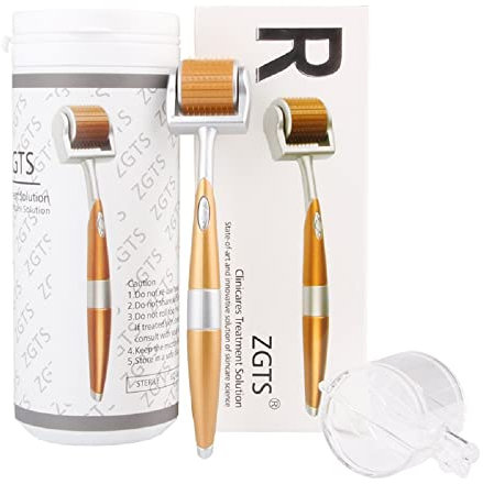 192 Dermaroller Système de Micro-aiguilles en Titane Outils de Soins de la Peau du Visage pour le Traitement du Visage, la Repousse des Cheveux, la Croissance de la Barbe,1.5mm