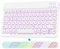 HUOBAO Bluetooth-Tastatur, kabellose Tastatur Ultraschlanke wiederaufladbare Mit Hintergrundbeleuchtung für iPad//Lenovo/iPhone/Android Tablet/Windows, rutschfest, Deutsches QWERTZ-Layout - Weiß