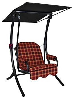 ANGERER Hollywoodschaukel 1-Sitzer Primero Bordeaux kariert