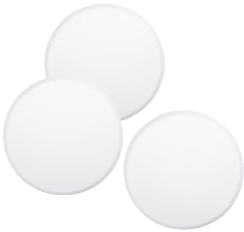 TopHomer Lot de 3 moules ronds en silicone pour résine époxy, plâtre et cire (8 x 8 cm)