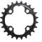 Plato de cadena simple estrecho ancho BCD 64 mm bicicleta de montaña 22T 24T acero al carbono (24T)