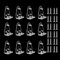 8PCS Clear Plastic Mini Blind Brackets - Replacement Hold Down Clips for Horizontal Blinds and Shades on Windows and Doors
