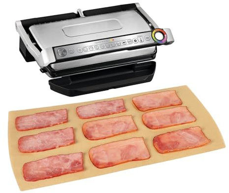 GINOYA Backpapier Zuschnitte für Tefal OptiGrill XL Contact Grill/Elite Plus XL, Zubehör für Tefal OptiGrill Butterbrotpapier für Backen, Kochen & Braten(37x19.5cm)