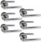 Straight T-Bar Internal Door Handle Set – Polished Chrome Finish with Tubular Latch, Modern Lever Handles for Home & Office Interior Doors .6 Pairs (6 Pair of Handles)