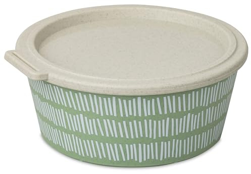 Koziol MOVE & BLOMSTER BOX | Frischhaltedose mit Deckel, bruchfest, auslaufsicher | biozirkulärer Kunststoff, spülmaschinen- und gefriergeeignet, melaminfrei (nature leaf green BLOMSTER, 1300 ml)