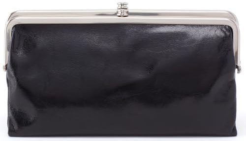 HOBO Women's Lauren Leather Clutch Wallet, Black, One Size