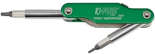 Klein Tools 32537 10-Fold Torx Tamperproof Screwdriver/Nut Driver , Green