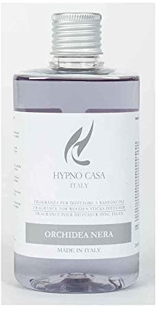 Hypno Casa - Ricarica 200 Millilitri per Diffusori a Bastoncini, Profumazione Orchidea Nera