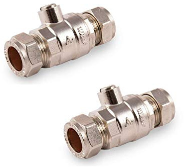 2 Number 15mm Isolating Valve CP Full Flow Bore Compression WRAS Approved Product