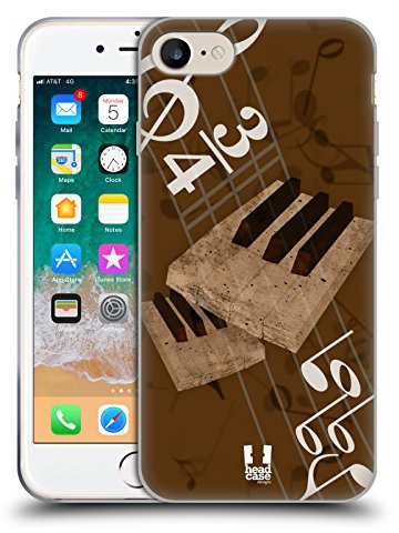 Head Case Designs Tastiera Musika Custodia in Gel [Protezione di Grado Militare] Compatibile con Apple iPhone 7/8 / SE 2020 & 2022 E Compatibile con MagSafe