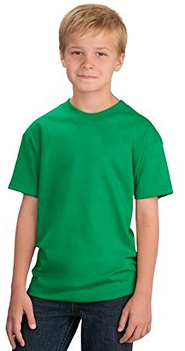 Star and Stripes Kids T Shirt, 100% Cotton Plain Children Kelly 5/6 YRS