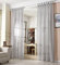 WOLTU 1 Stück Gardine mit Ösen, Vorhang für Wohnzimmer Kinderzimmer Schlafzimmer, transparent, Leinen Optik, im Landhausstil, 140 x 245 cm, Hellgrau