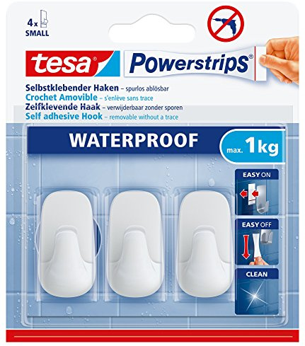 Tesa 597820000000 Mini crochet, Blanc, Set de 3 Pièces Small