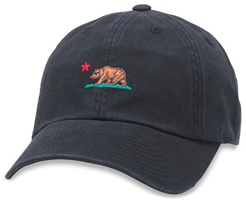 American Needle Cali California Bear Unisex Baseballmütze mit Verstellbarer Schnalle, Micro (schwarz), Einheitsgröße