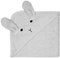 Kindsgut Kapuzenhandtuch Hase aus 100% zertifizierter Baumwolle, kuschelig weich für Babys und Kleinkinder, ideal für zuhause oder unterwegs, Grau
