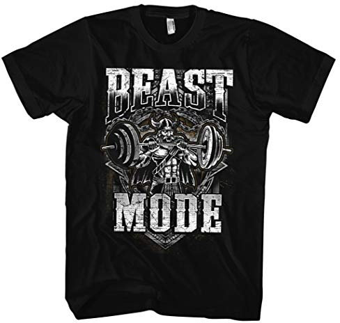 Viking Beast Mode Männer Herren T-Shirt | Gym Muskel Bodybuilding Kraftsport Fitness Training Wikinger (XXL)
