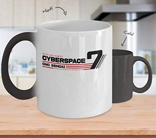 Coffee Mug for Best Gifts Hosaka ONO Sendai Cyberpace 7 Coffee Mug Cup (Heating, Color is Changing) Neuromancer by William Gibson Graphic Novel Shirt Sticker Poster Cyberpunk Japan
