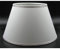 Paralume in tessuto bianco interno PVC con rifinitura grigio rosa - produzione propria made in Italy (Impero, cm 55)