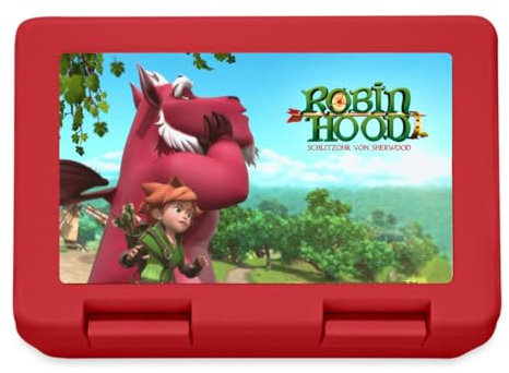 Spreadshirt Robin Hood Schlitzohr Von Sherwood Und Drache Brotdose Lunchbox, One size, Rot