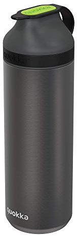 FLACONE QUOKKA IN ACCIAIO INOX CON MAGNETE GRANDE 430 ML FLUORITE VERDE