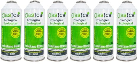 Ralertreik 3 Packs Ahorro GASICA D2 (2 Botellas de 226Gr) Gas Refrigerante Orgánico ecológico Gasica D2 sustituto de R12, R134A