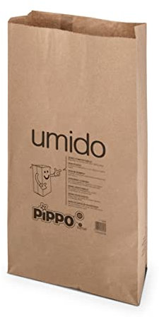 PIPPO - Sacchetti Umido e Organico Biodegradabili Compostabili, Sacchetti Spazzatura, Immondizia Rifiuti Organici e Raccolta Differenziata, Sacchi Assorbenti, Certificati e Brevettati Antiodori 5x60L