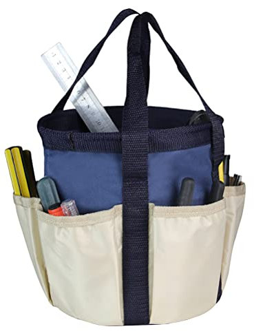 Fencelly Gartenwerkzeug-Aufbewahrungstasche, robuste Segeltuch-Garten-Tragetasche mit 6 Taschen, Gartenwerkzeug-Set, Organizer