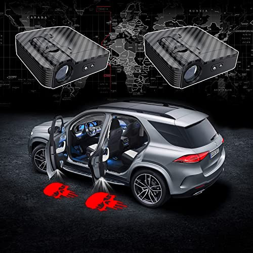 2 Pcs LED Logo Autotür Licht, HD Türbeleuchtung Logo Projektor, Universal Drahtlose Autotür Logo Licht Projektor, Einstiegsbeleuchtung für Autotür, Beste Personalisierte Geschenke (B)