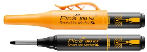 Pica BIG Ink 170/46 Permanent Tieflochmarker XL I Kräftige Markierungen | Für glatte und trockene Oberflächen I XL Tintenvorrat I Ein-Hand-Bedienung I sehr robust durch Köcherschoner