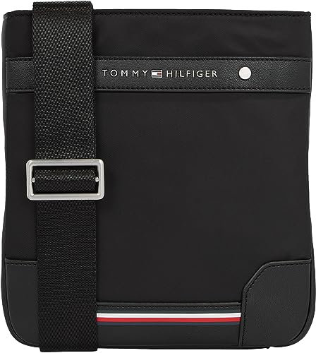 Tommy Hilfiger Herren Umhängetasche Crossover Klein, Schwarz (Black), Onesize