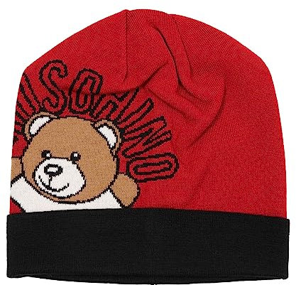 Moschino Damen Teddy Bear M�TZE red