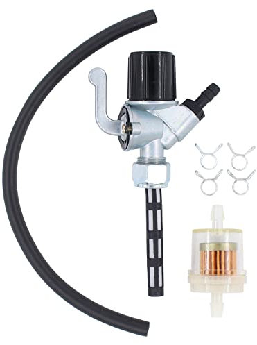 Doo Engy Benzinhahn Kraftstoffhahn mit Wassersack und Benzinfilter Benzinschlauch Kit für Simson S50, S51, S70 Moped