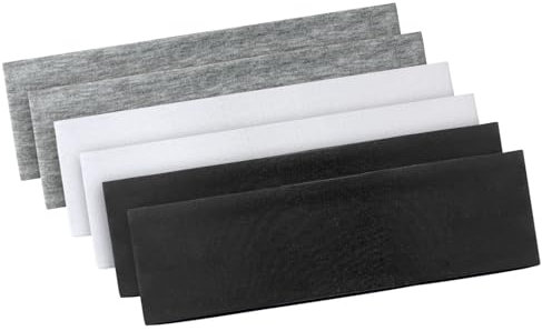 Blooms Haarband Damen Dünn Stirnband Sommer Baumwolle Haarbänder Unifarben Elastisch Headband Antirutsch Headbands Yoga Fitness Arbeit (Schwarz Weiß Grau)