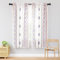 Encasa XO Boho Semi Sheer Hänge für Window im Schlafzimmer und Wohnzimmer (2) - Boho Bright - Vorhang mit Quasten & Bohemian Design - 6 ft