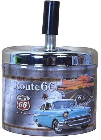 Aschenbecher ca. 9,5 x 12 cm Windaschenbecher Oldtimer Ascher Drehaschenbecher, Farbe:blau