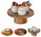 Nuptio Base Tartas Soporte Madera: 19.3cm Bandeja Tarta Bandejas Expositor Cupcakes Redonda Porta Pasteles Stand Baby Shower Decorativas Frutero Tartera Peana Pasabahce Cake Portatartas Cale Boda