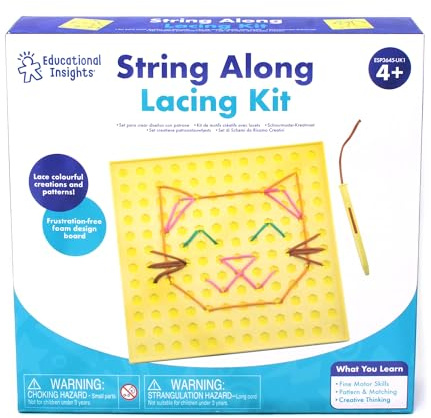 Learning Resources String-Along Lacing Kit, Fine Motor Toy, EYFS, Preschool and Home Learning, 4+