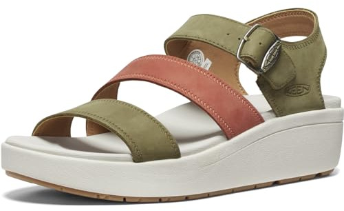 Keen Damen Ellecity Backstrap Nubuck Leather Martini Olive Baked Clay Sandalen 39 EU