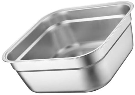 PRETYZOOM Bassin Acier Inoxydable Épais pour Lavage de Légumes et Préparation Alimentaire Bassine Multifonctionnelle de Cuisine Bol de Pratique et Empilable