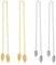 Molain 4 Stück Serviettenkette, Metall Serviettenhalter, Serviettenkette mit Klammern Edelstahl Serviettenkette mit Clip für Erwachsene Senioren und Kinder (19 Zoll Gold+Silber)