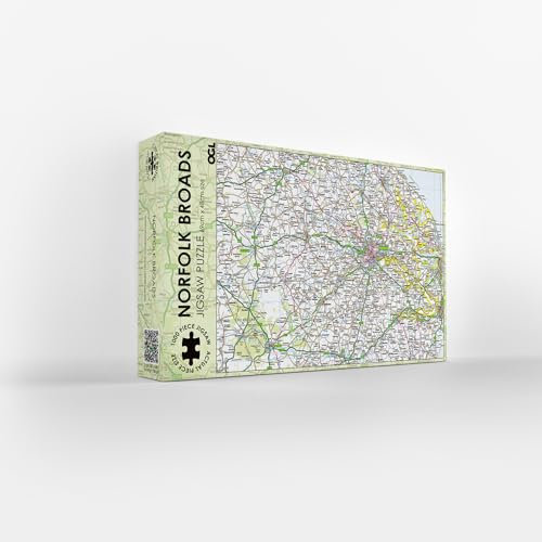 Pieceful Maps Jigsaw Puzzle 'Norfolk Broads' 1000 Piece | Great British Jigsaws | Small Batch Made | Sustainable Jigsaw Puzzles