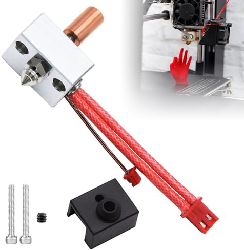 Ender 3 S1 Sprite Extruder Hotend Heater Block Kit, Titanium Heatbreak Upgrades High Temperature 300℃ Plated Copper Nozzle für Ender 3 S CR-10 Smart Pro Sermoon V1 Sermoon V1 Pro 3d-Drucker